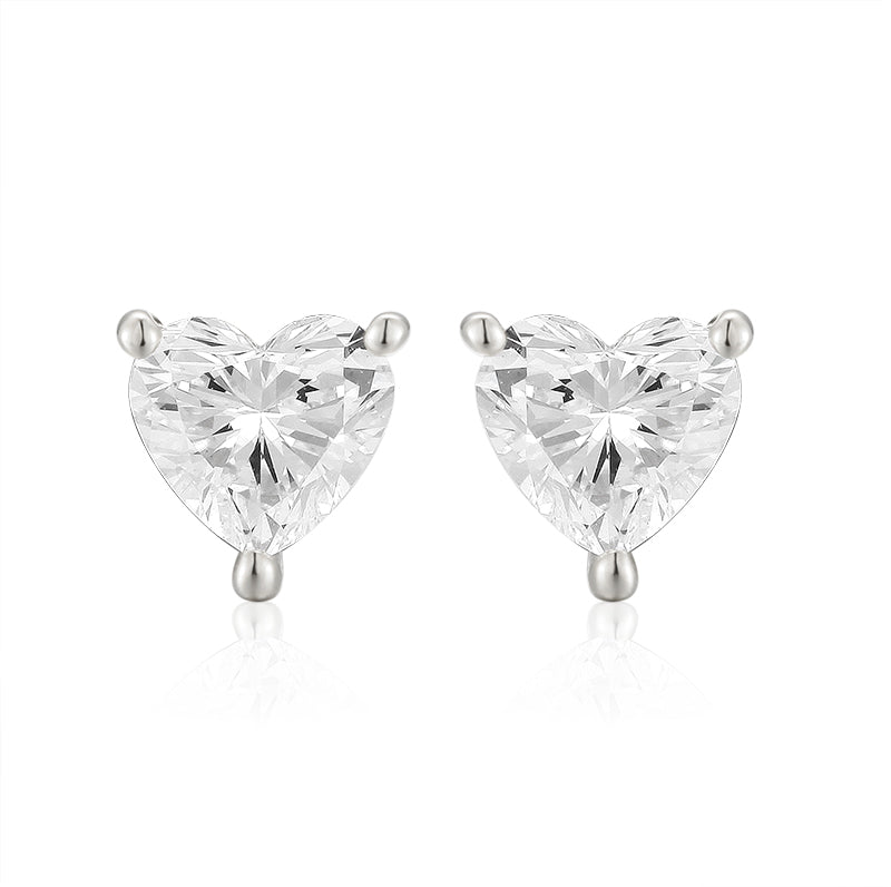   Classic Heart Cut Diamond Single Stud|  Classic Heart Cut Lab-grown diamond Single Stud| KindSpark Jewellery| Affordable jewellery for everyday wear
