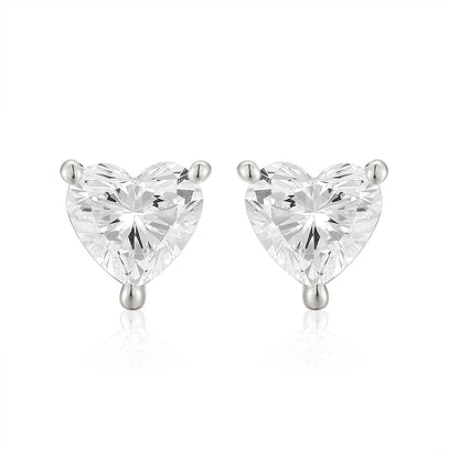   Classic Heart Cut Diamond Single Stud|  Classic Heart Cut Lab-grown diamond Single Stud| KindSpark Jewellery| Affordable jewellery for everyday wear
