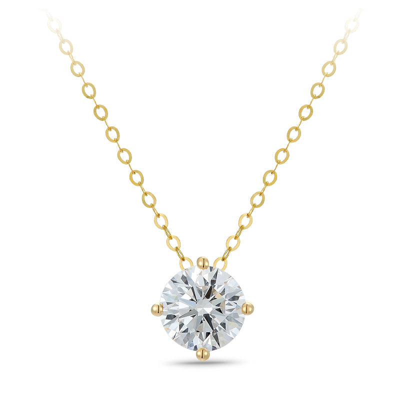   Solitaire Round Brilliant Diamond Necklace|  Solitaire Round Brilliant Lab-grown diamond Necklace| KindSpark Jewellery| Affordable jewellery for everyday wear
