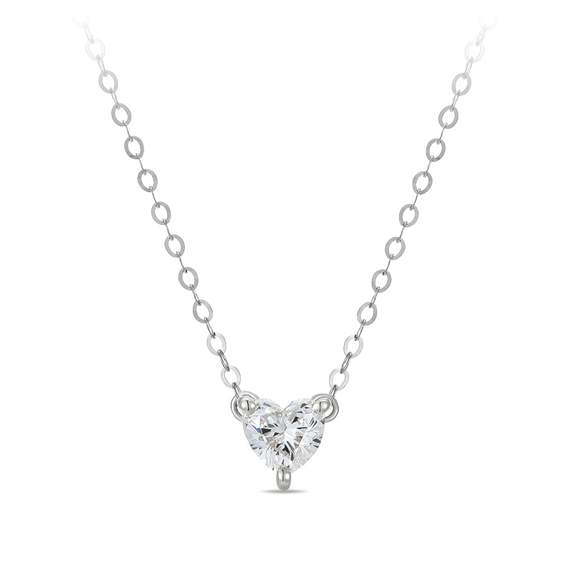   Solitaire Heart Cut Diamond Necklace|  Solitaire Heart Cut Lab-grown diamond Necklace| KindSpark Jewellery| Affordable jewellery for everyday wear

