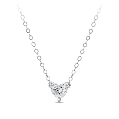   Solitaire Heart Cut Diamond Necklace|  Solitaire Heart Cut Lab-grown diamond Necklace| KindSpark Jewellery| Affordable jewellery for everyday wear
