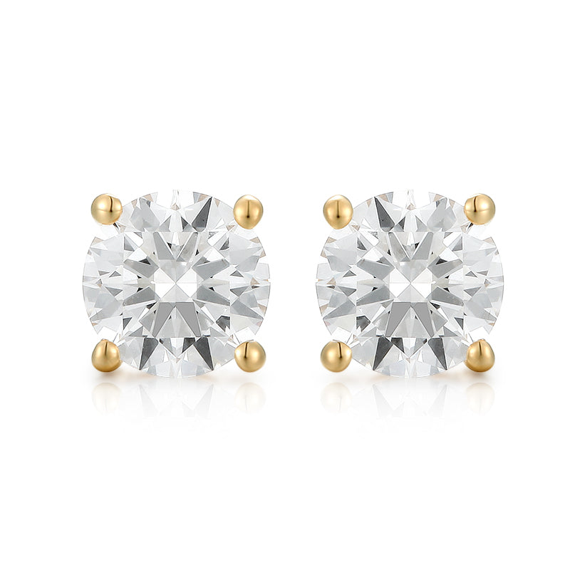   Classic Round Brilliant Diamond Stud Earrings|  Classic Round Brilliant Lab-grown diamond Stud Earrings| KindSpark Jewellery| Affordable jewellery for everyday wear
