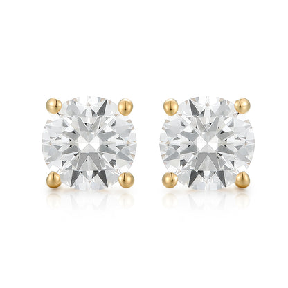   Classic Round Brilliant Diamond Stud Earrings|  Classic Round Brilliant Lab-grown diamond Stud Earrings| KindSpark Jewellery| Affordable jewellery for everyday wear
