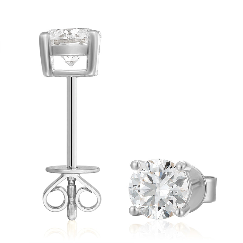   Classic Round Brilliant Diamond Stud Earrings|  Classic Round Brilliant Lab-grown diamond Stud Earrings| KindSpark Jewellery| Affordable jewellery for everyday wear

