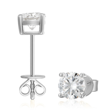   Classic Round Brilliant Diamond Stud Earrings|  Classic Round Brilliant Lab-grown diamond Stud Earrings| KindSpark Jewellery| Affordable jewellery for everyday wear
