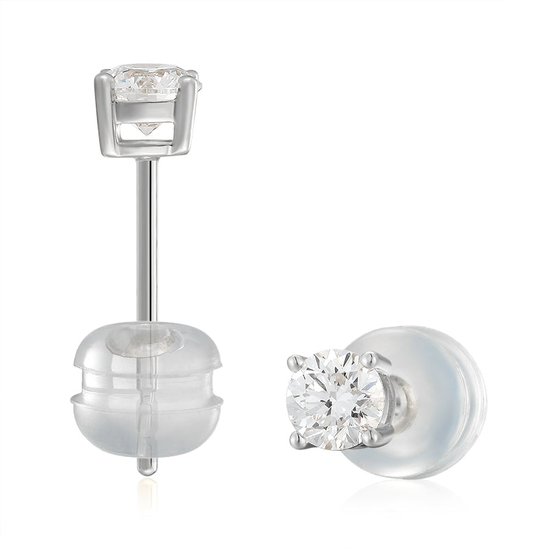   Classic Round Brilliant Diamond Stud Earrings|  Classic Round Brilliant Lab-grown diamond Stud Earrings| KindSpark Jewellery| Affordable jewellery for everyday wear
