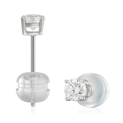   Classic Round Brilliant Diamond Stud Earrings|  Classic Round Brilliant Lab-grown diamond Stud Earrings| KindSpark Jewellery| Affordable jewellery for everyday wear
