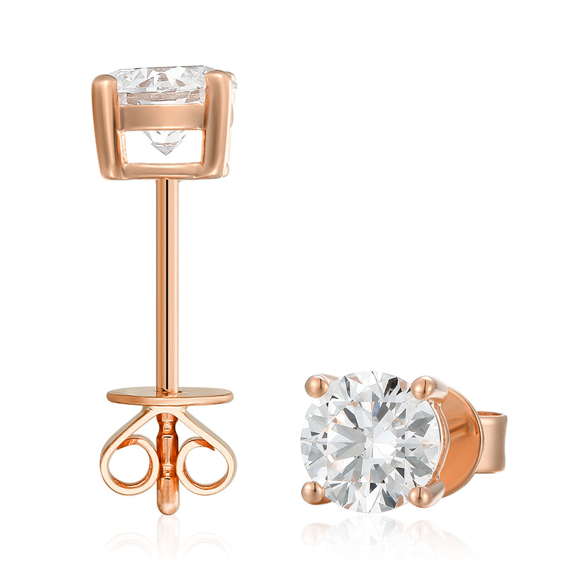   Classic Round Brilliant Diamond Stud Earrings|  Classic Round Brilliant Lab-grown diamond Stud Earrings| KindSpark Jewellery| Affordable jewellery for everyday wear
