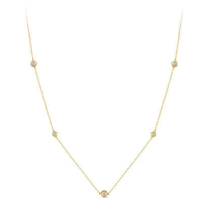  Diamond Station Necklace|  Lab-grown diamond Station Necklace| KindSpark Jewellery| Affordable jewellery for everyday wear
