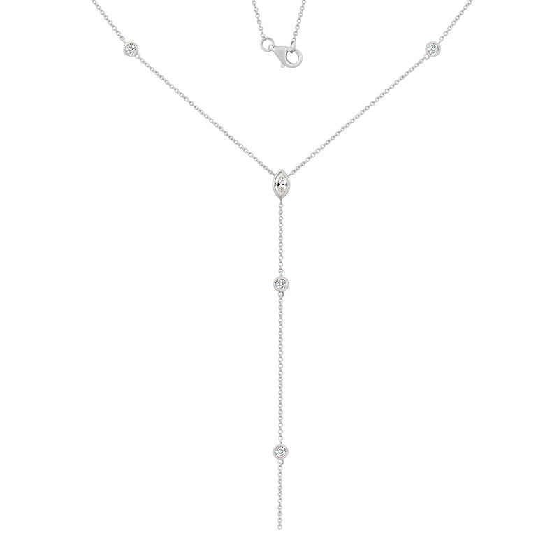  Diamond Lariat Necklace|  Lab-grown diamond Lariat Necklace| KindSpark Jewellery| Affordable jewellery for everyday wear
