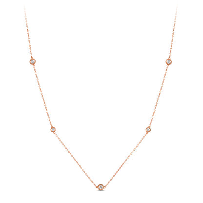  Diamond Station Necklace|  Lab-grown diamond Station Necklace| KindSpark Jewellery| Affordable jewellery for everyday wear

