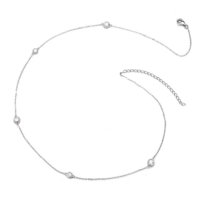  Diamond Station Necklace|  Lab-grown diamond Station Necklace| KindSpark Jewellery| Affordable jewellery for everyday wear
