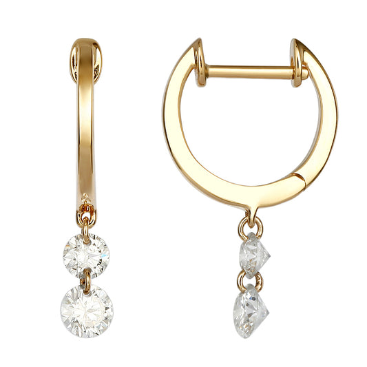 Double Drill-Hole Diamond Earrings - Kindspark