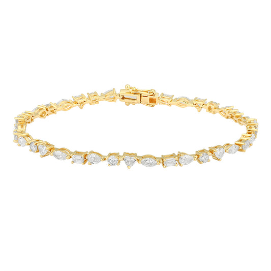 Tennis Bracelet - Mixed Cut Diamond|Lab-grown diamond Tennis Bracelet - Mixed Cut Diamond| KindSpark Jewellery| Affordable jewellery for everyday wear
