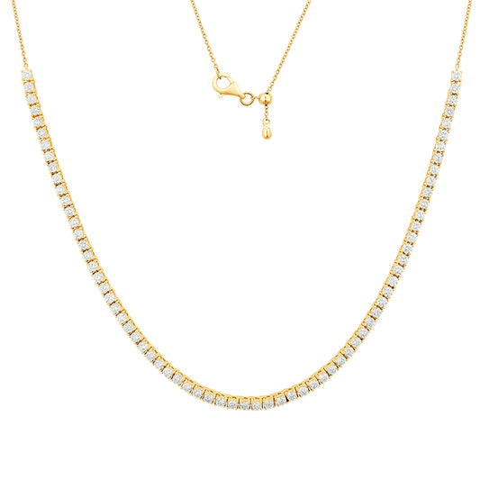 Petite Spark Half Tennis Necklace - Round Diamond|Lab-grown diamond Petite Spark Half Tennis Necklace - Round Diamond| KindSpark Jewellery| Affordable jewellery for everyday wear
