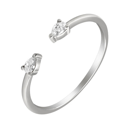 Open Ring-Pear Shape Diamond|Open Ring-Pear Shape Lab-grown diamond| KindSpark Jewellery
