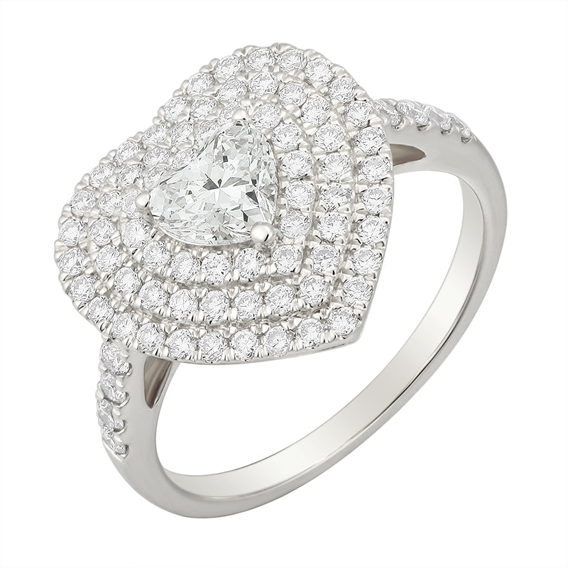 Luxe Heart-Shaped Diamond Ring - Kindspark