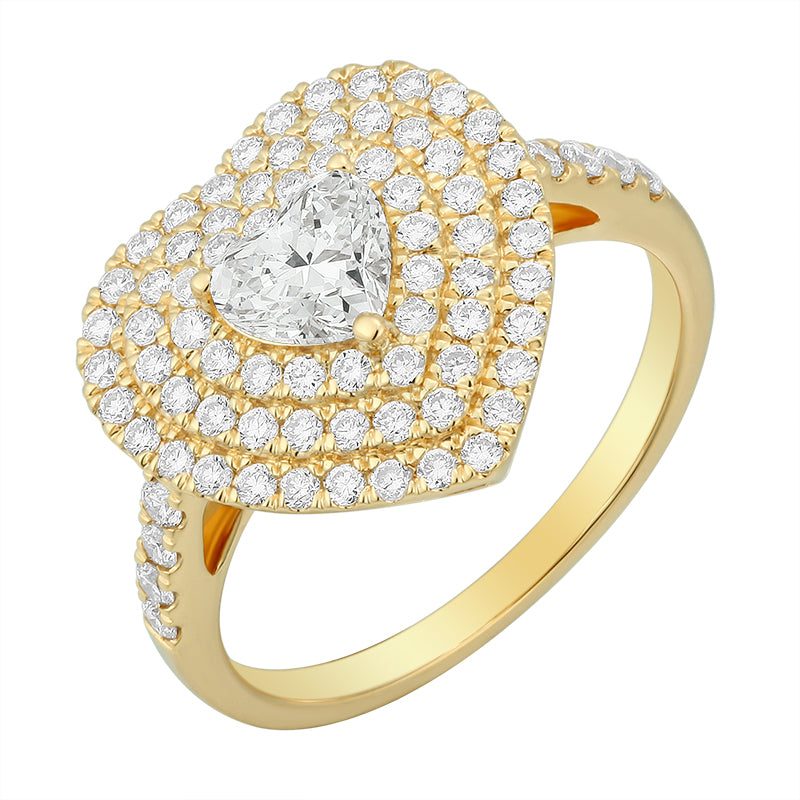 Luxe Heart-Shaped Diamond Ring - Kindspark