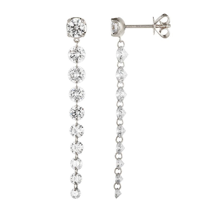 Multi Drill-Hole Diamond Drop Earrings - Kindspark