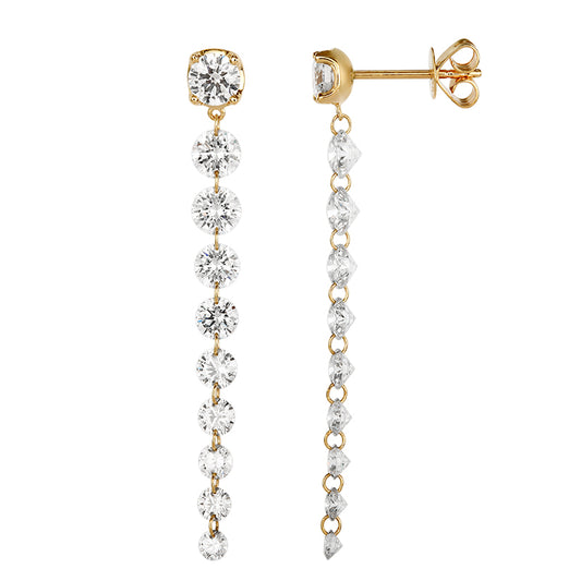 Multi Drill-Hole Diamond Drop Earrings - Kindspark