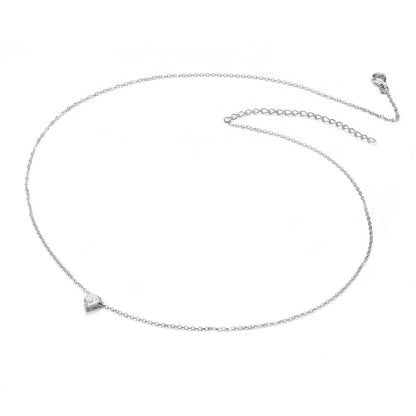   Solitaire Heart Cut Diamond Necklace|  Solitaire Heart Cut Lab-grown diamond Necklace| KindSpark Jewellery| Affordable jewellery for everyday wear

