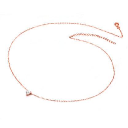   Solitaire Heart Cut Diamond Necklace|  Solitaire Heart Cut Lab-grown diamond Necklace| KindSpark Jewellery| Affordable jewellery for everyday wear
