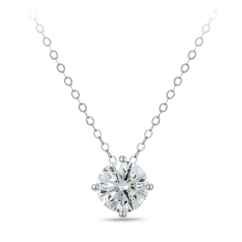   Solitaire Round Brilliant Diamond Necklace|  Solitaire Round Brilliant Lab-grown diamond Necklace| KindSpark Jewellery| Affordable jewellery for everyday wear
