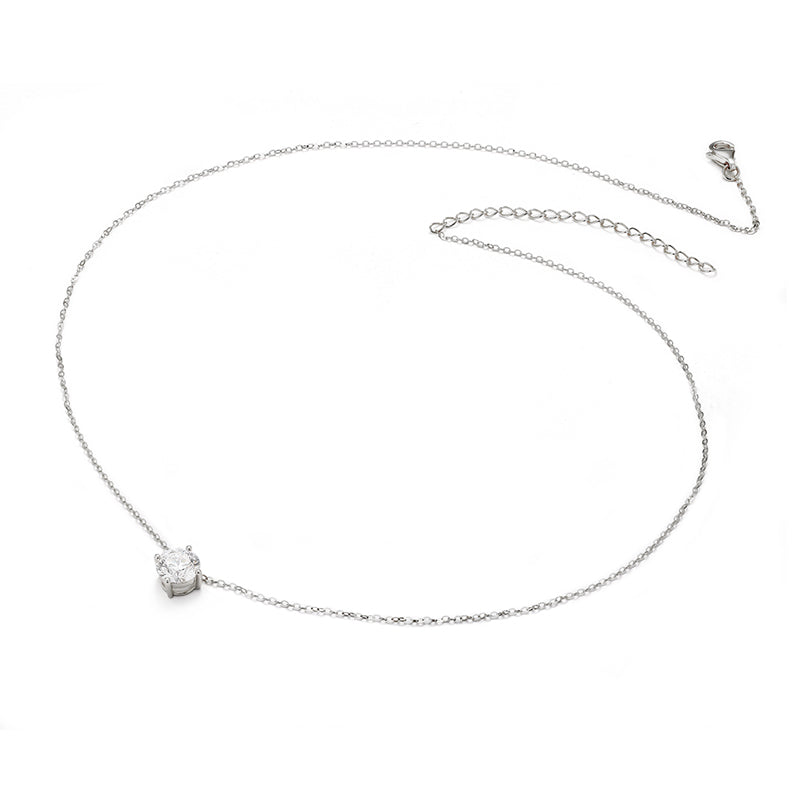   Solitaire Round Brilliant Diamond Necklace|  Solitaire Round Brilliant Lab-grown diamond Necklace| KindSpark Jewellery| Affordable jewellery for everyday wear
