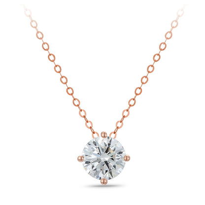   Solitaire Round Brilliant Diamond Necklace|  Solitaire Round Brilliant Lab-grown diamond Necklace| KindSpark Jewellery| Affordable jewellery for everyday wear

