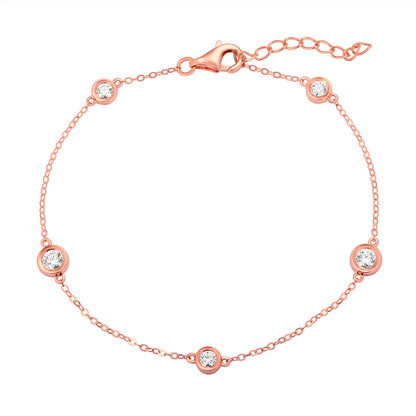  Diamond Station Bracelet|  Lab-grown diamond Station Bracelet| KindSpark Jewellery| Affordable jewellery for everyday wear
