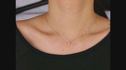   Solitaire Round Brilliant Diamond Necklace|  Solitaire Round Brilliant Lab-grown diamond Necklace| KindSpark Jewellery| Affordable jewellery for everyday wear
