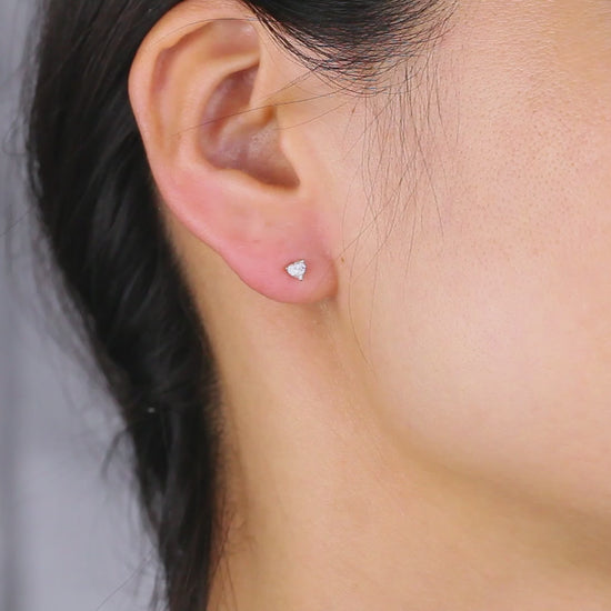   Classic Heart Cut Diamond Single Stud|  Classic Heart Cut Lab-grown diamond Single Stud| KindSpark Jewellery| Affordable jewellery for everyday wear
