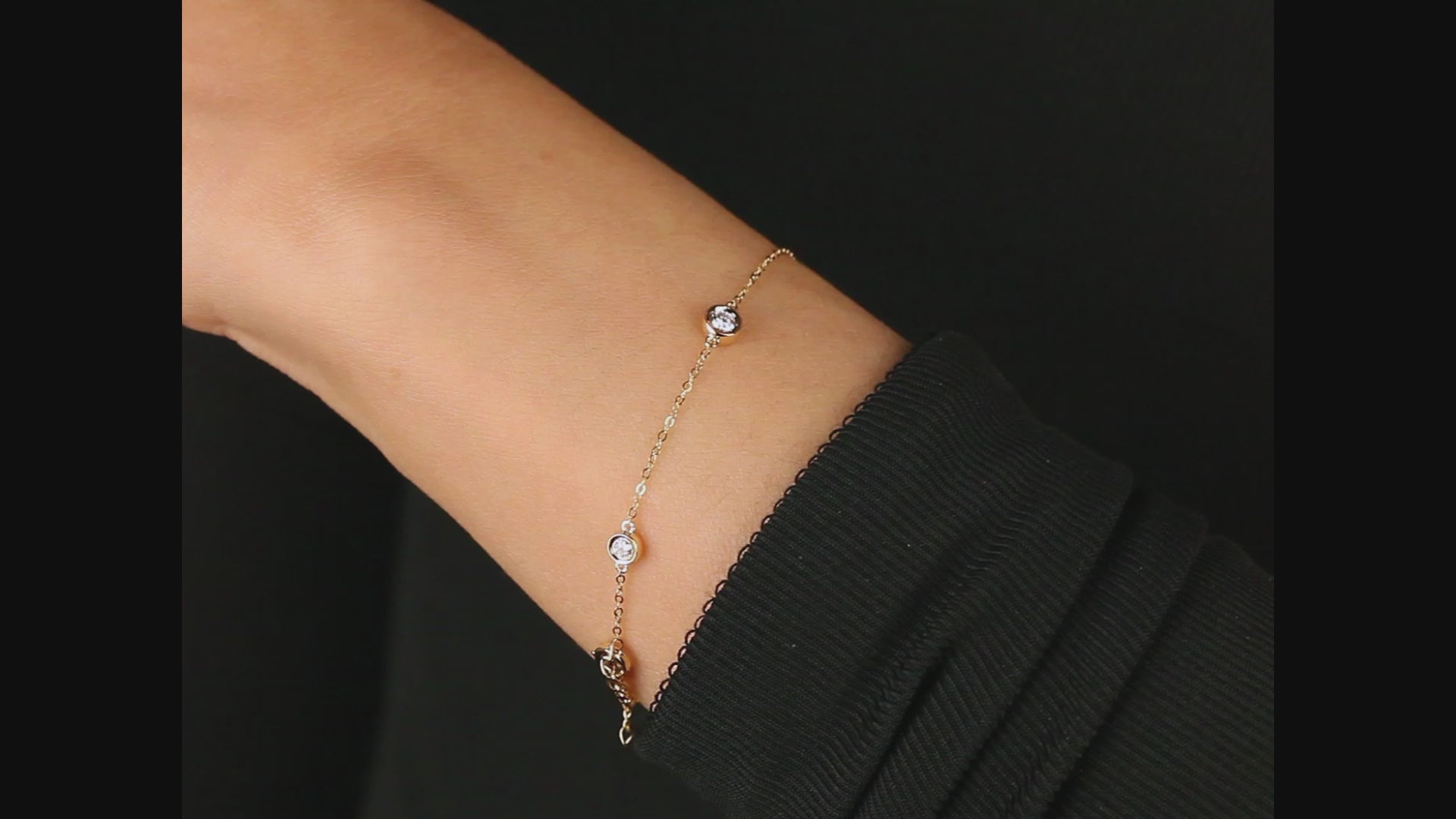  Diamond Station Bracelet|  Lab-grown diamond Station Bracelet| KindSpark Jewellery| Affordable jewellery for everyday wear

