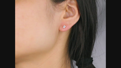 Classic Emerald Cut Single Stud